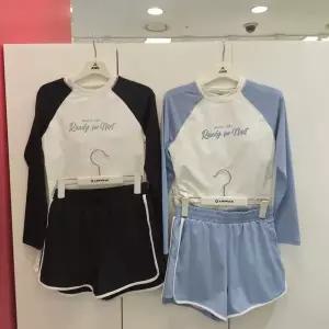 괴정점 걸즈 에센셜 셔링 래쉬가드 집업 4부 레깅스 쇼츠 세트 253G1391_3591
