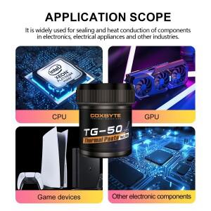 Coxbyte TG-50 노트북 그래픽 용 20g 열 페이스트 CPU 냉각 팬 전도성 실리콘 그리스 방열판 석고