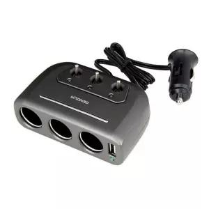 잭 시거잭 차량용 멀티 3구 스위치 USB 멀티소켓 자동차 분배기