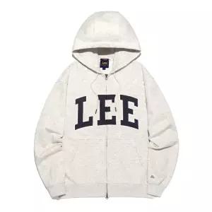 [LEE]LEE 데님 아플리케 로고 후드 집업 오트밀 LE2503HZ02OT