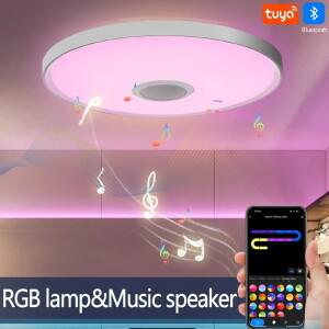LED 스마트 천장 조명 RGB APP 원격 제어 디밍 현대 홈 음악 거실 침실 스피커