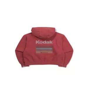 코닥 KODAK 레인보우 스노우워싱 기모 후드 우먼 PINK