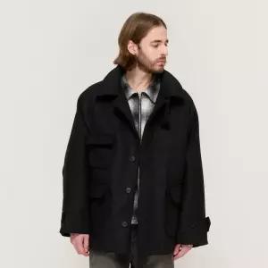 [카고브로스]POCKET POINT BALMACAAN WOOL SHORT COAT (BLACK)