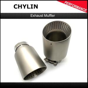 1Pcs 무광택 스테인레스 스틸 자동차 배기 팁 시스템 파이프 VW GTI MK7 Golf7 노즐 60MM 63mm 머플러 용