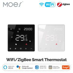 자동온도조절기 MOES ZIGBEE WIFI 스마트 온도 전기 난방용 보일러 조절기 HOME ALEXA GOOGLE