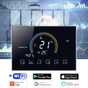 자동온도조절기 WIFI 스마트 대형 스크린 공기 난방 ALEXA 조절기 쿨러 스위치 온도 음성 브리지