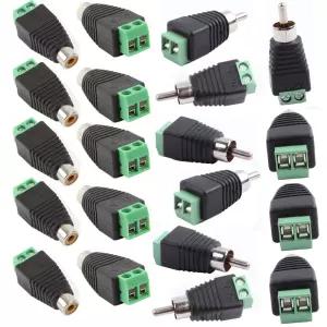 exgoofit Phono RCA 나사 수컷 암컷 플러그를 AV 단자 오디오/비디오 커넥터 어댑터 10 연결합니다