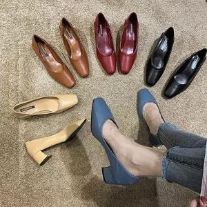 블로퍼 미들힐 펌프스뮬 굽있는블로퍼 웨지힐 블랙 여성단화구두 캐주얼구두 LWBAA252 여성슬링백 예쁜신발