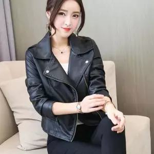 점퍼 자켓 JP 베이직 여성 가죽 슬림핏 라이더 아우터