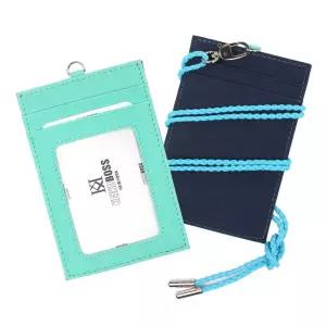 블루마운트 KB002-1 슬림 배색 카드목걸이 카드지갑/목걸이형/카드/지갑/초등학생/목걸이/가죽/어린이