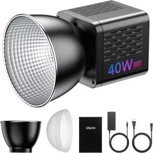 ULANZI 40W Pro RGB 휴대용 LED 비디오 라이트 DC 전원 어댑터 3400mAh 내장 배터리 금속 미니 조절 가능