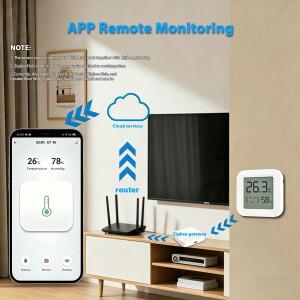 Zigbee3.0 LCD 온도 습도 센서 Tuya Smart Life를 통한 앱 제어, Yandex Alexa Home Assistant와 호환 가