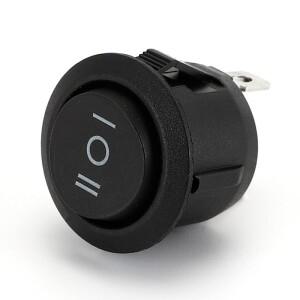 10개 원형 KCD1 로커 스위치 12V 3핀 3단계 ON Off 10A/125V DC SPDT 토글