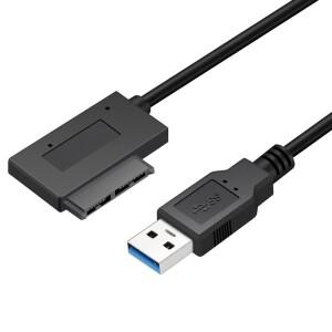 OULLX Sata to USB 3.0, 노트북용 고속 데이터 전송, 광학 드라이브, CD/DVD ROM, 슬림 라인 7 + 6 핀, 13