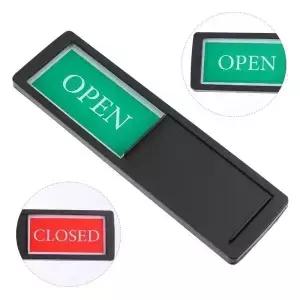 자석식 OPEN 슬라이드 사인 DIY 양면 CLOSED 슬라이더 가볍고 편리한 간판 화장실