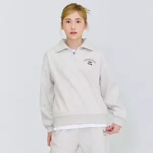 오션스카이 [2color]여아 솔리드 반집업 맨투맨 T-shirt - 멀티