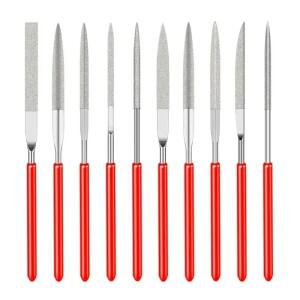 10Pcs 다이아몬드 바늘 파일 세트 3x140mm 미니 키트 돌 유리 금속 조각 공예 손 도구