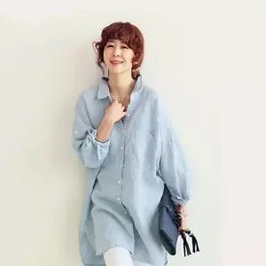 여성 데일리 2컬러 베이직 롱셔츠