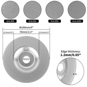 4인치 다이아몬드 연마 디스크 100mm 칼날 내구성 있는 앵글 그라인더 액세서리 금속 세라믹 1개
