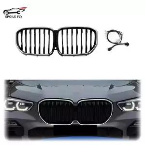 자동차 그릴망 튜닝 스타일링 레이싱 그릴 LED 싱글 라인 글로우 글로스 블랙 프론트 범퍼 액세서리 BMW 호