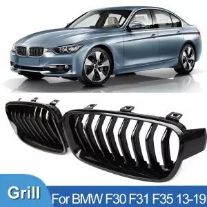 자동차 그릴망 튜닝 앞 범퍼 레이싱 그릴 BMW 호환 3 시리즈 F30 F31 F35 320i 325i 328i 2013- 광택 블랙