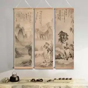 전통 중국풍 풍경화 족자 그림 벽 장식품 홈 데코 선물
