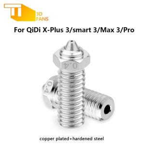 QIDI Q1-Pro/X-Max 3/X-Plus 3/X-Smart 3 도금 구리 경화 강스틸 노즐용 바이메탈