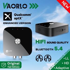 2in 1 aptX Bluetooth 5.4 오디오 송신기 aptX-Adaptive/HD/LL 3.5MM AUX RCA 무선 어댑터 Hifi 스테레오