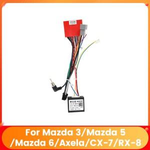 안드로이드 라디오 케이블 액세서리 배선 하네스 16PIN MP5 어댑터 For Mazda 6 3 5 CX-7 RX-8 Canbus box