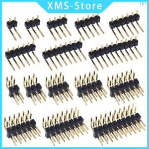 PLC 케이블20PCS 2.54mm 단일 행 핀 곡선 헤더 커넥터 이중 2P/3P/4P/5P/6P/8P/10P 스트립 바늘