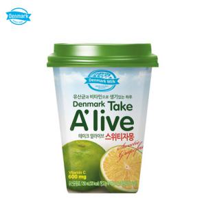 덴마크 테이크 얼라이브 250ml 스위티자몽맛X24컵/유산균/비타민주스