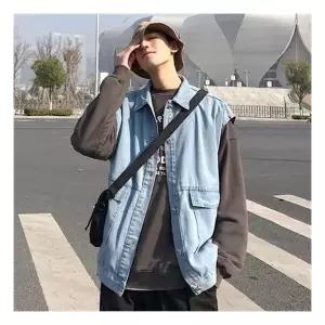 슈썸 봄신상 데님베스트 청조끼 오버핏 학생자켓 INSUM26661220