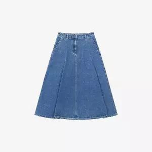 [하프클럽/]  25겨울  A라인 롱 데님 스커트X2362