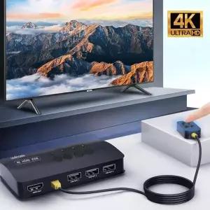 유니콘 4K 4포트 HDMI KVM스위치 모니터 키보드마우스 USB공유 HDMI케이블포함 KVM-400HV