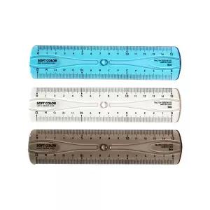 구부러지는자 15cm 아이비스
