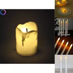 f06 LED전기초캔들티라이트(12개입)-흰색/캔들/전자/양초/무드등/전기/촛불/파티/용초/전기용/촛대/충전용