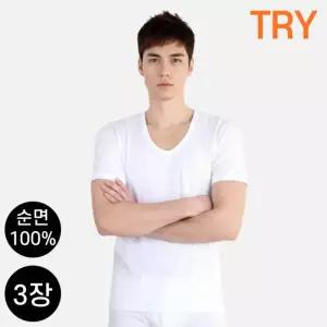 트라이 3매 남성 순면 반팔 런닝 남자 내의_주영상회