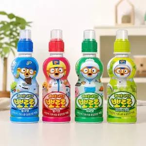 팔도 뽀로로 음료수 235ml 4종 혼합 24입 (밀크6 + 딸기6 + 사과6 + 샤인머스캣6)