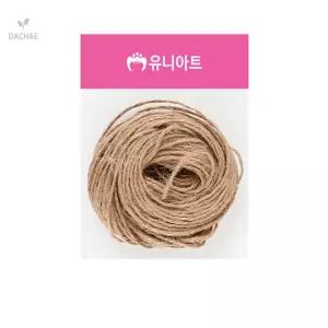 다채몰 유니아트 황마끈 4합 2MM 갈색 리본 선물 포장용 노끈 22M 갈색끈