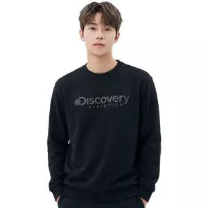 디스커버리 공용 뉴 로건 맨투맨 티셔츠 DXMT31044-BKS