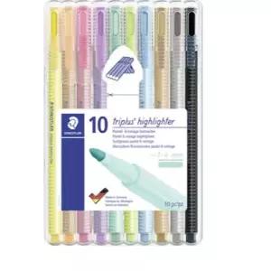 파스텔 삼각형광펜 362 CSB10 10색 STAEDTLER 필기구각 싱글팁 yhB0120