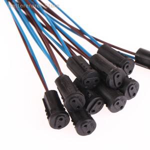 10개 G4 램프 소켓 와이어 어댑터 (10cm/20cm 포함) 홀더 LED 크리스탈 헤드 전구 할로겐