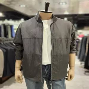 STCO 나일론 홑겹 경량 루즈핏 집업 점퍼 차콜 DJPWB05CSC
