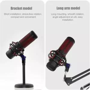 EF-For Hyperx Quadcast 호환 마이크 어댑터-38인치 14인치 커넥터 스탠드 받침대 및 붐 암 장착 장치