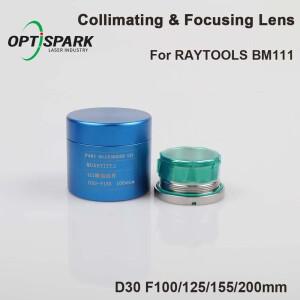 오리지널 BM110/111 0-3.3KW 콜리메이팅 및 포커싱 렌즈 D30 F100 F125/F150mm 홀더 포함 레이툴스 레이저