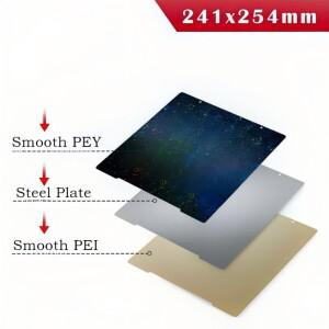 프루사 I3 MK4 코어 원 PEI 빌드 플레이트 241x254mm 스무스 스프링 스틸 마그네틱 베드 유연하고 강력한
