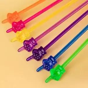 10pcs 간단한 투명 교육 스틱 손가락 디자인 휴대용 학생