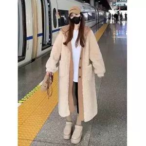 양털코트 롱뽀글이 롱후리스 떡볶이 모피 오버핏 후드 여성