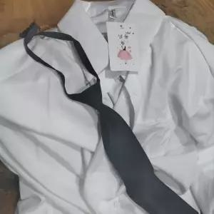 여성용 데일리 긴팔 셔츠 남방+넥타이 세트 시원한 여름남방 기본핏 오피스룩