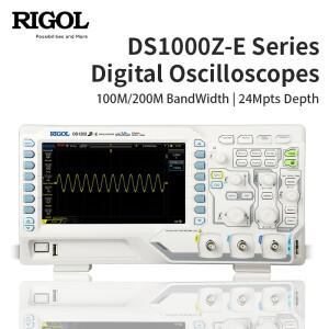RIGOL DS1102Z-E/DS1202Z-E 디지털 오실로스코프 2채널 100M/200M 대역폭 24Mpts 딥스피어 지원 RS232/UART